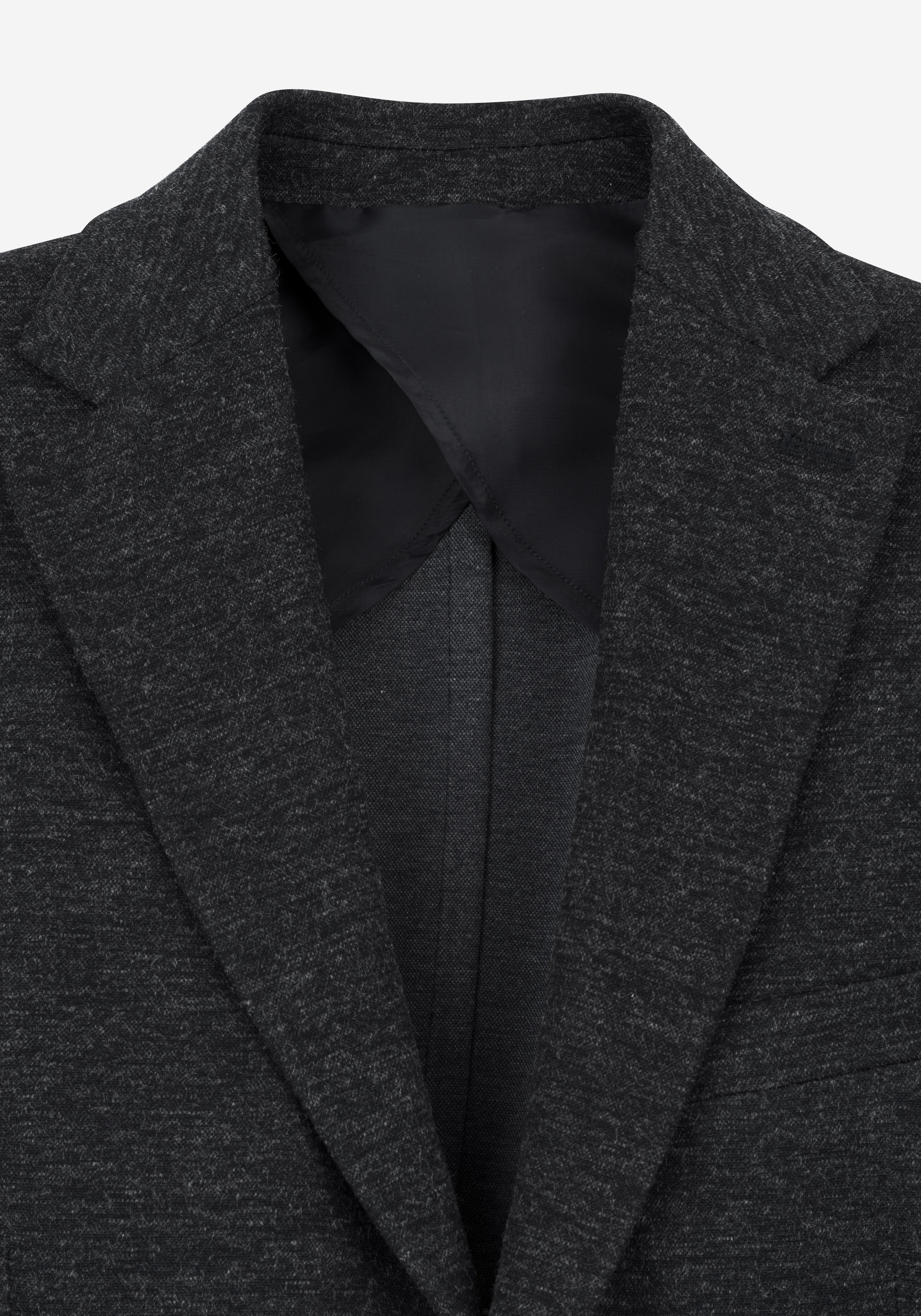Contemporary Fit Jet Black Melange Blazer