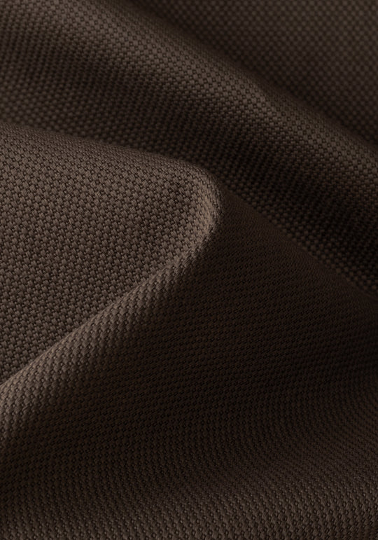 Earth Brown Piqué Gabardine