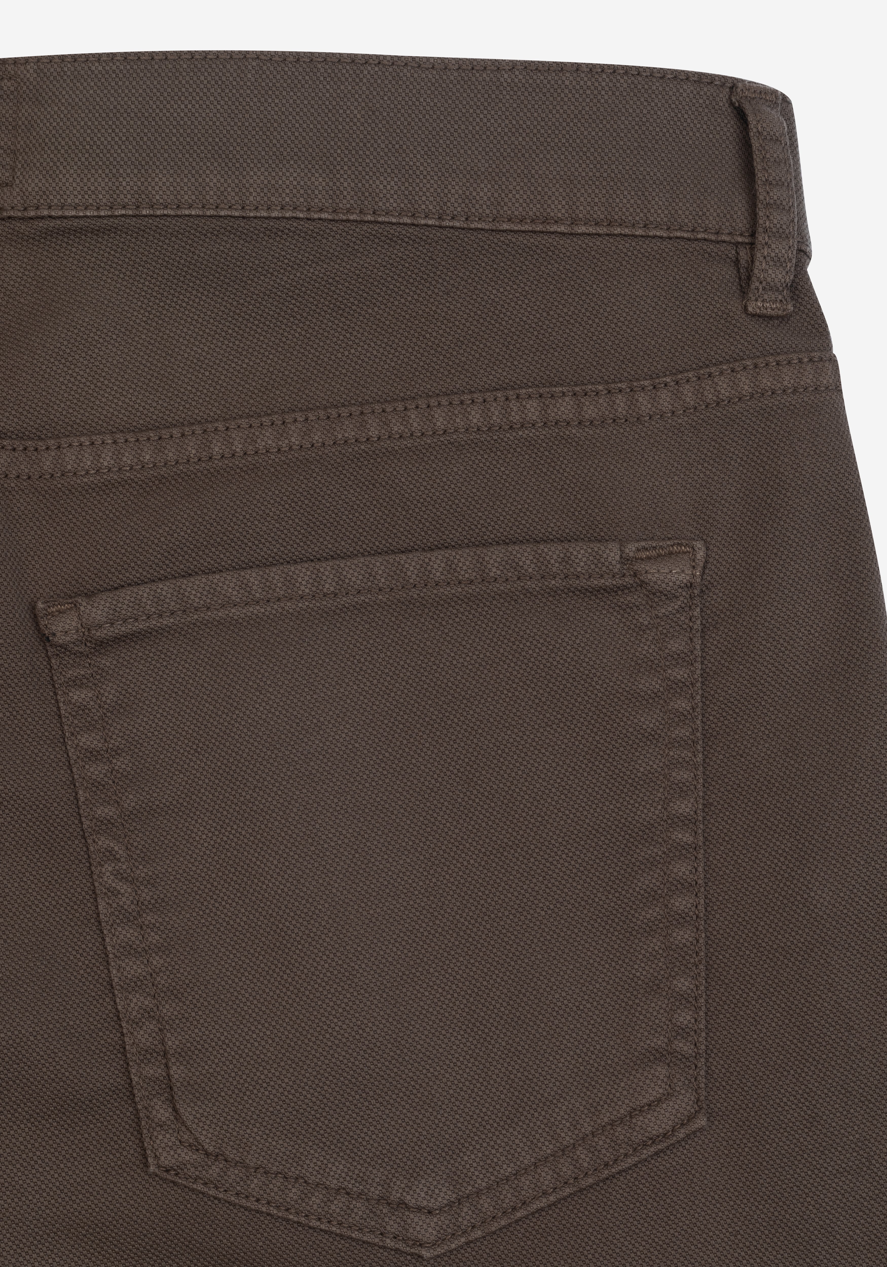Earth Brown PiquÃ© Gabardine