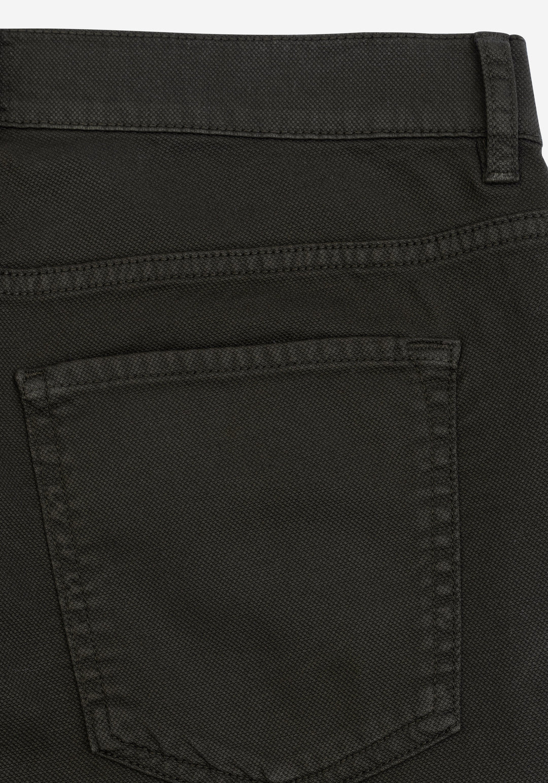 Muted Olive Piqué Gabardine