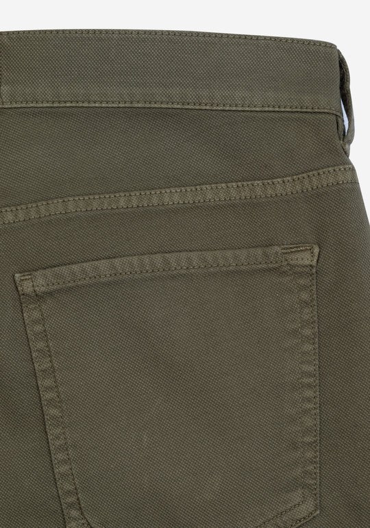 Classic Olive Piqué Gabardine