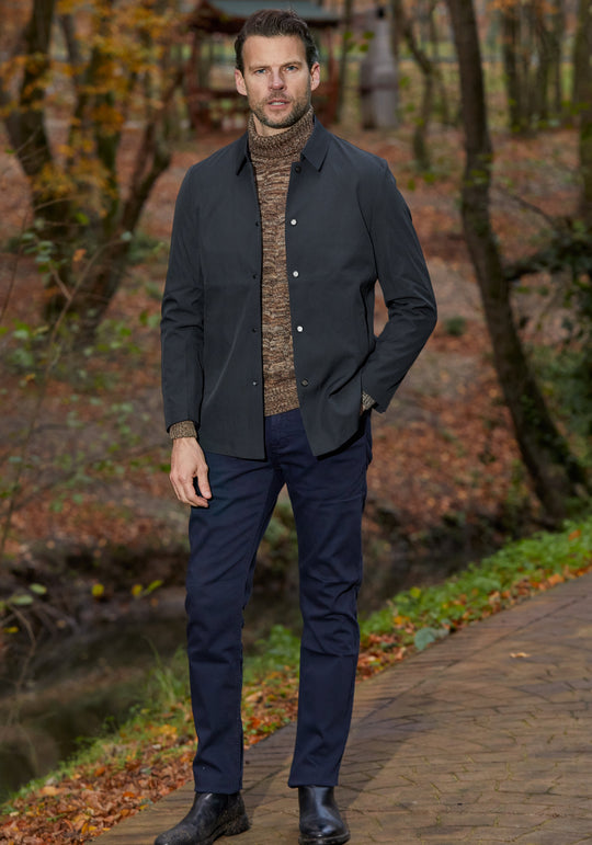 Anthracite Grey Block-Tech Jacket