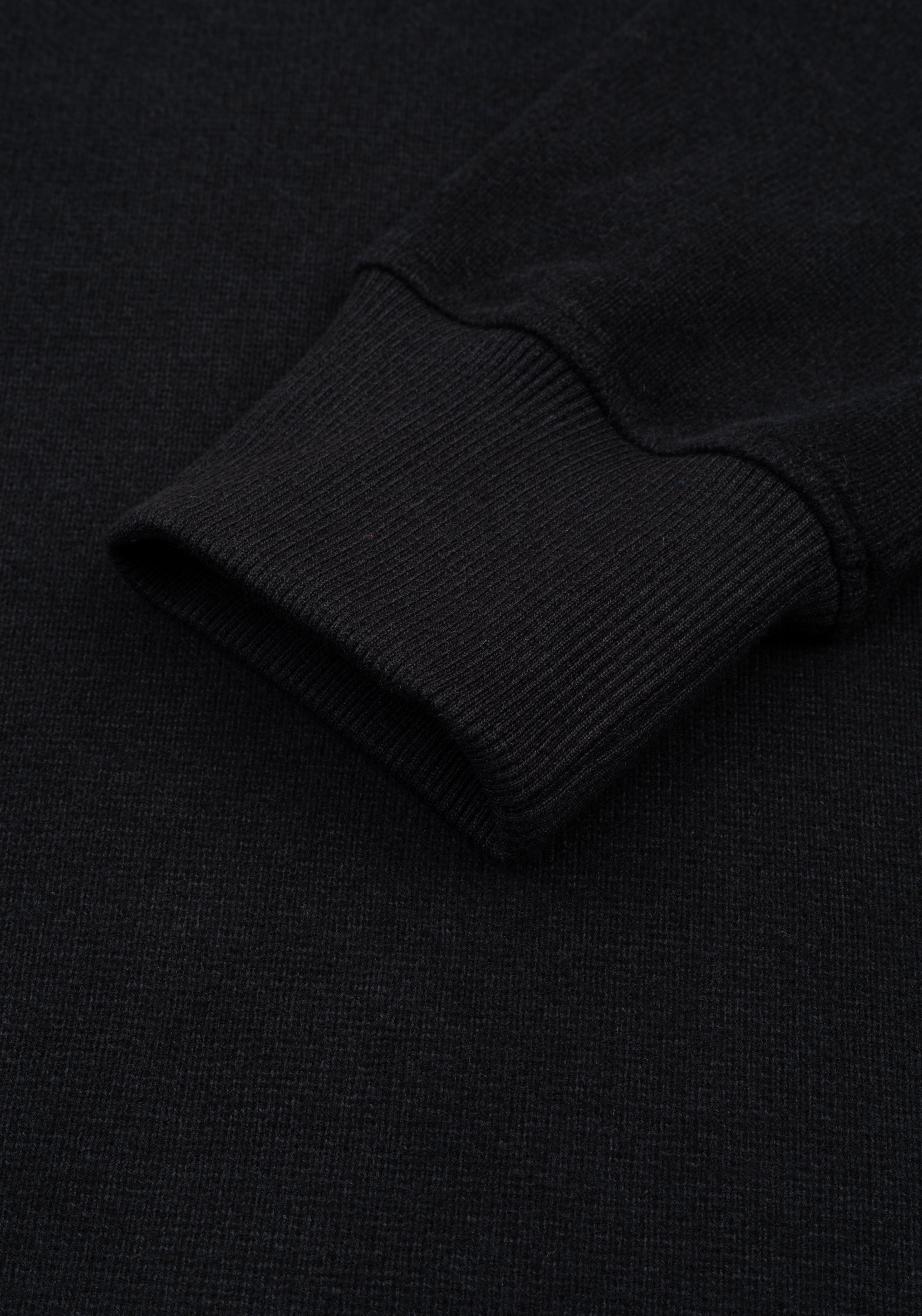 Lunar Black Cotton Sweatshirt