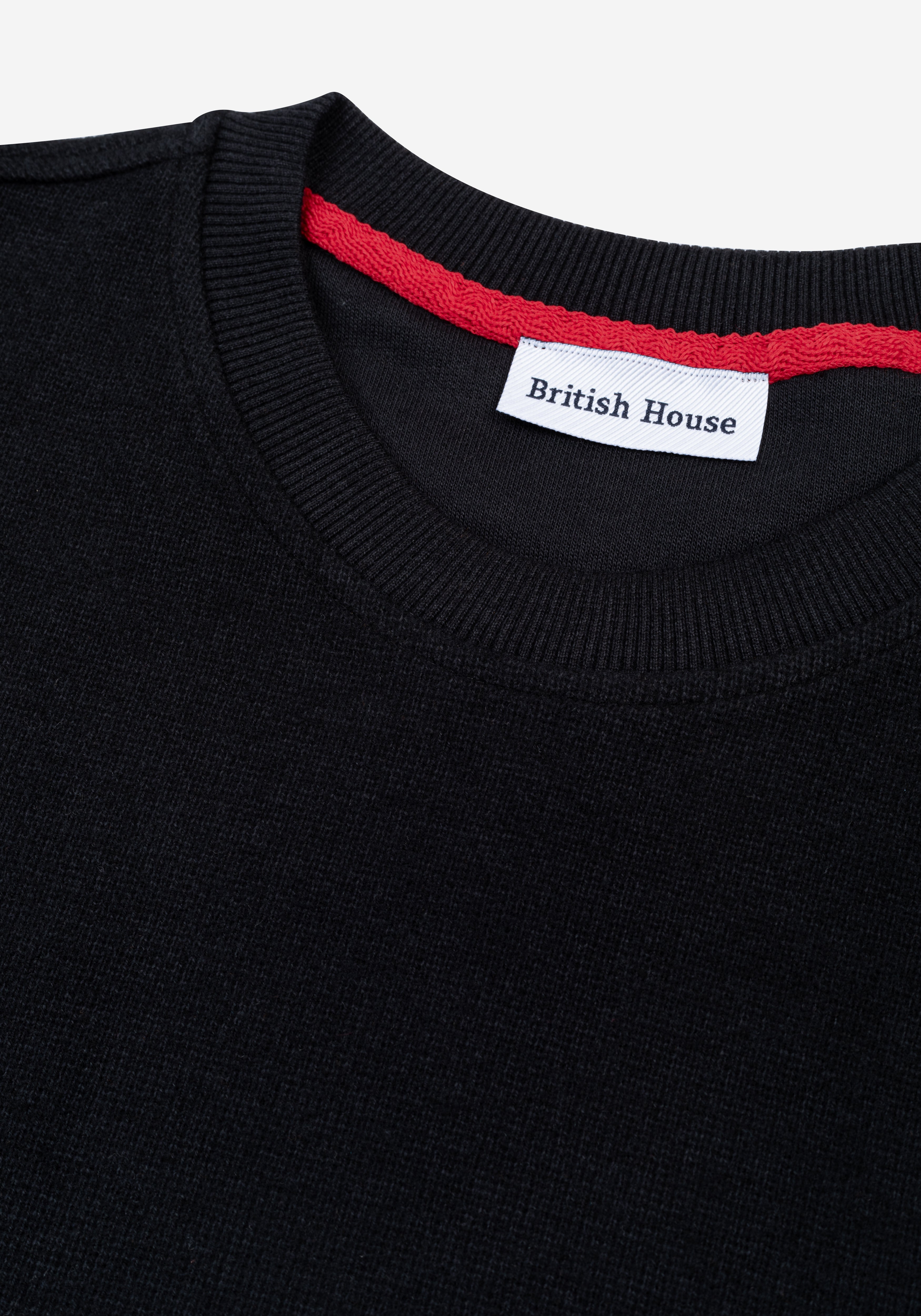 Lunar Black Cotton Sweatshirt