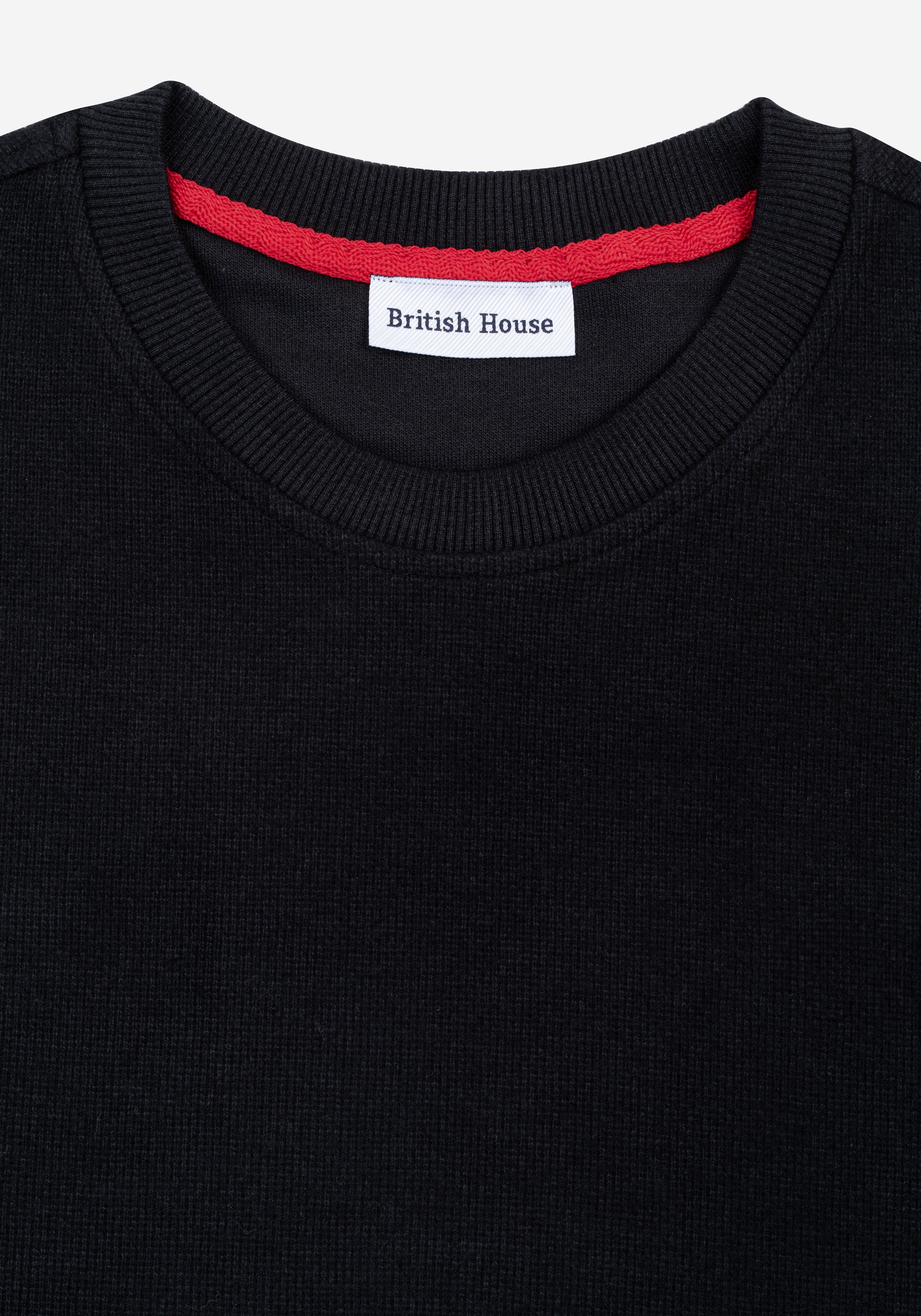 Lunar Black Cotton Sweatshirt