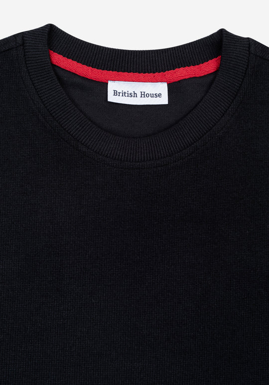 Lunar Black Cotton Sweatshirt