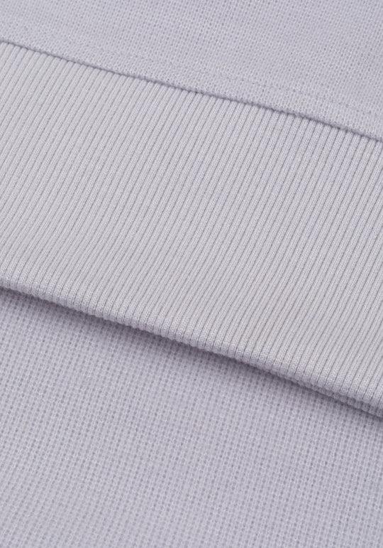 Pale Silver Cotton Sweatshirt