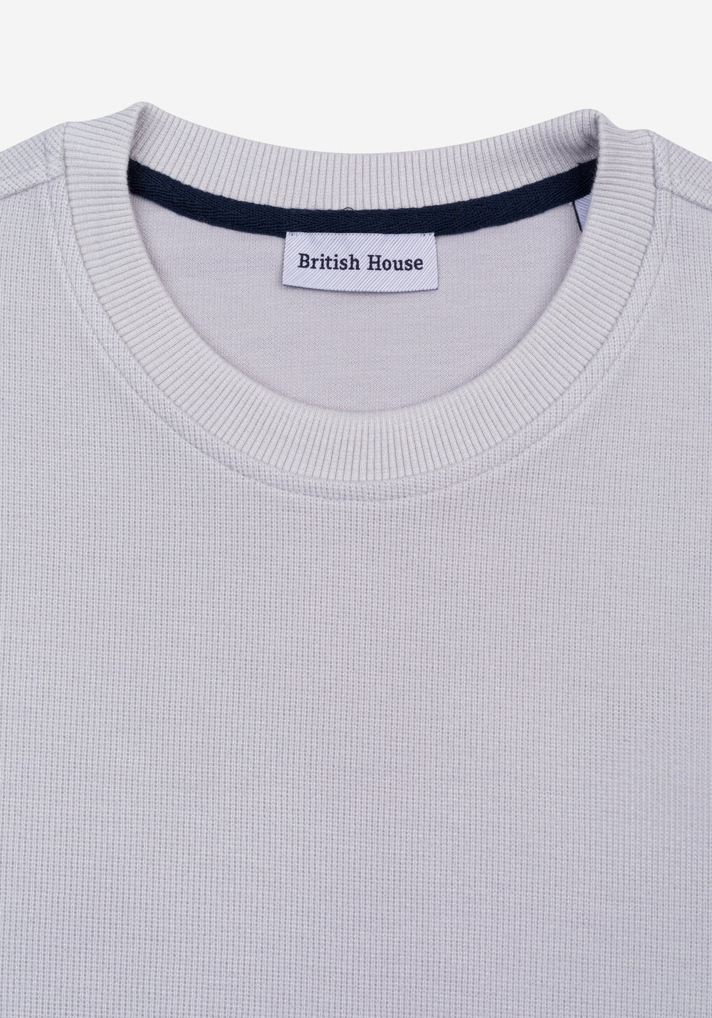 Pale Silver Cotton Sweatshirt