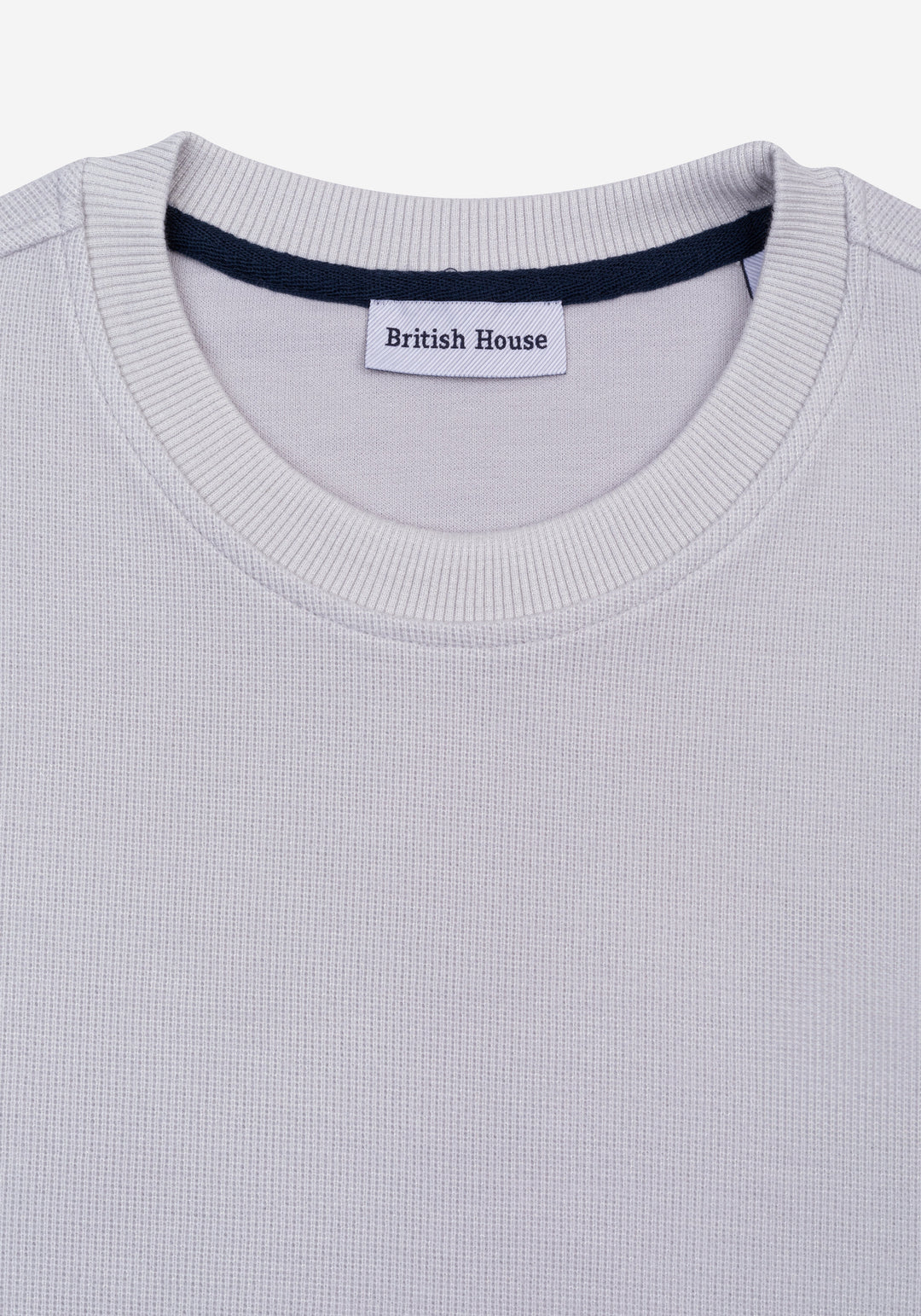 Pale Silver Cotton Sweatshirt
