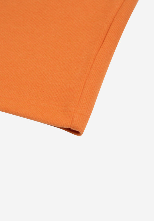 Maple Orange Cotton Polo Shirt - Long Sleeve