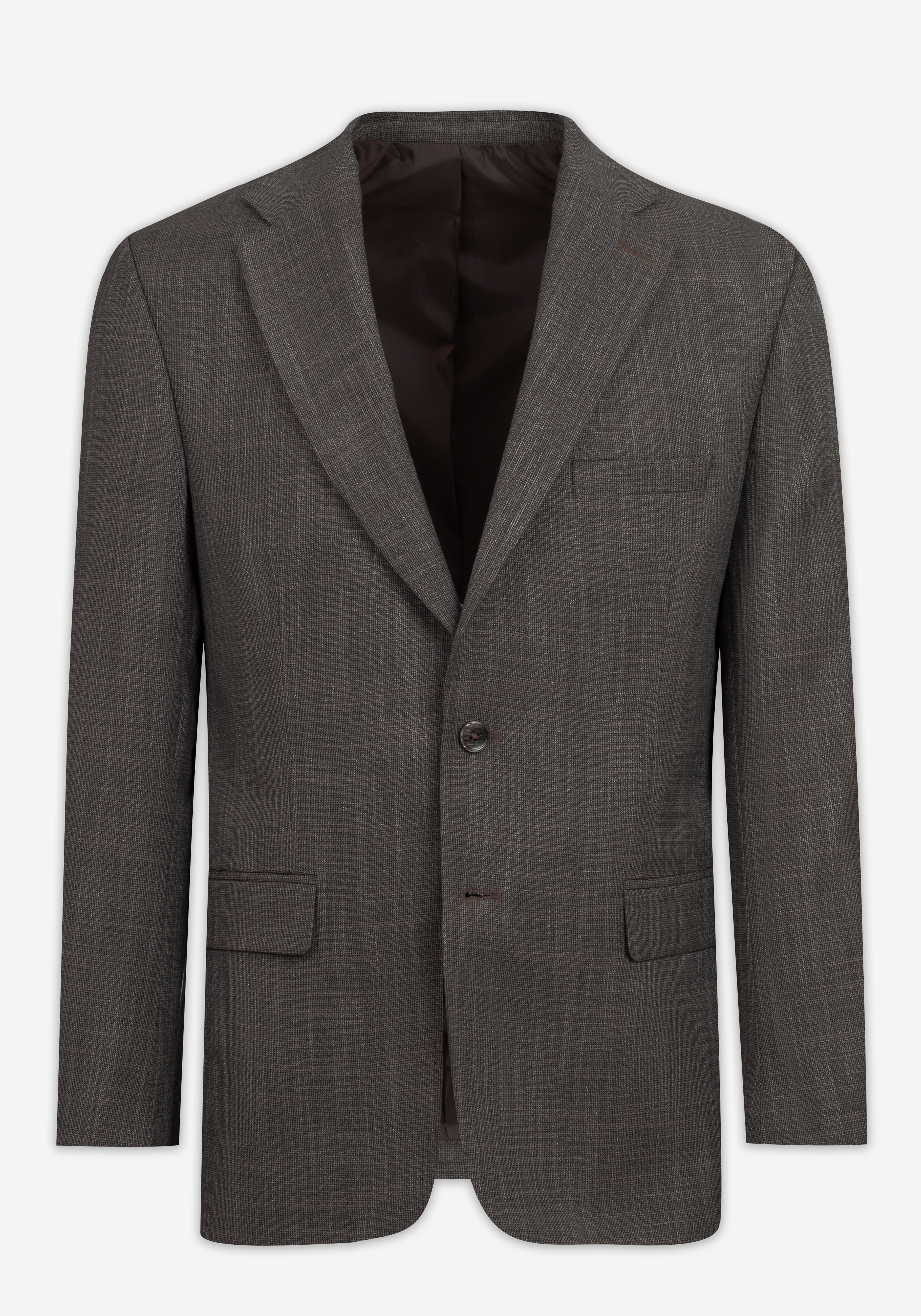 Contemporary Fit Taupe Beige MÃ©lange Blazer