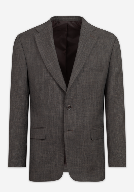 Contemporary Fit Taupe Beige MÃ©lange Blazer
