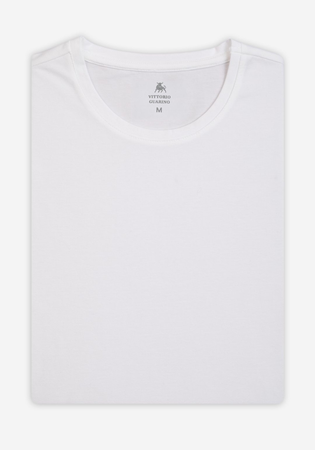 Powder White Cotton Undershirt - Short Sleeve