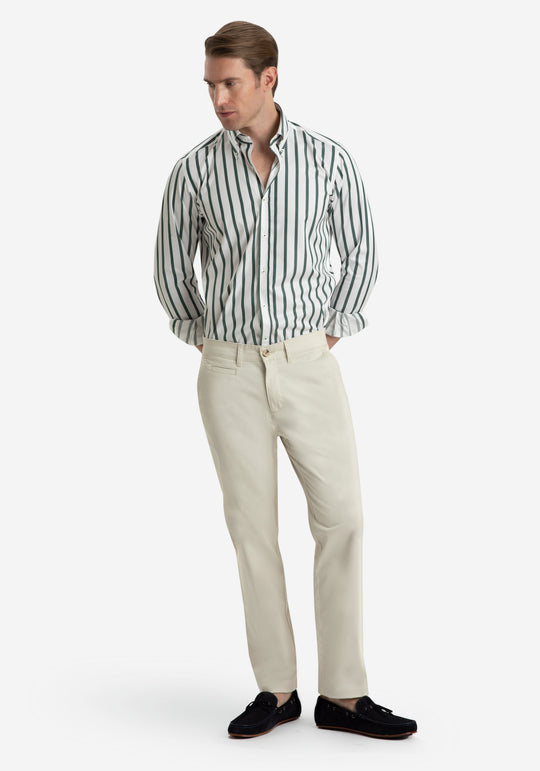 Ivy Green Stripe Signature Twill Shirt