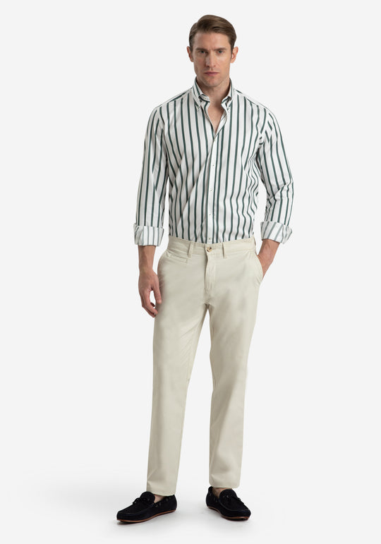 Ivy Green Stripe Signature Twill Shirt