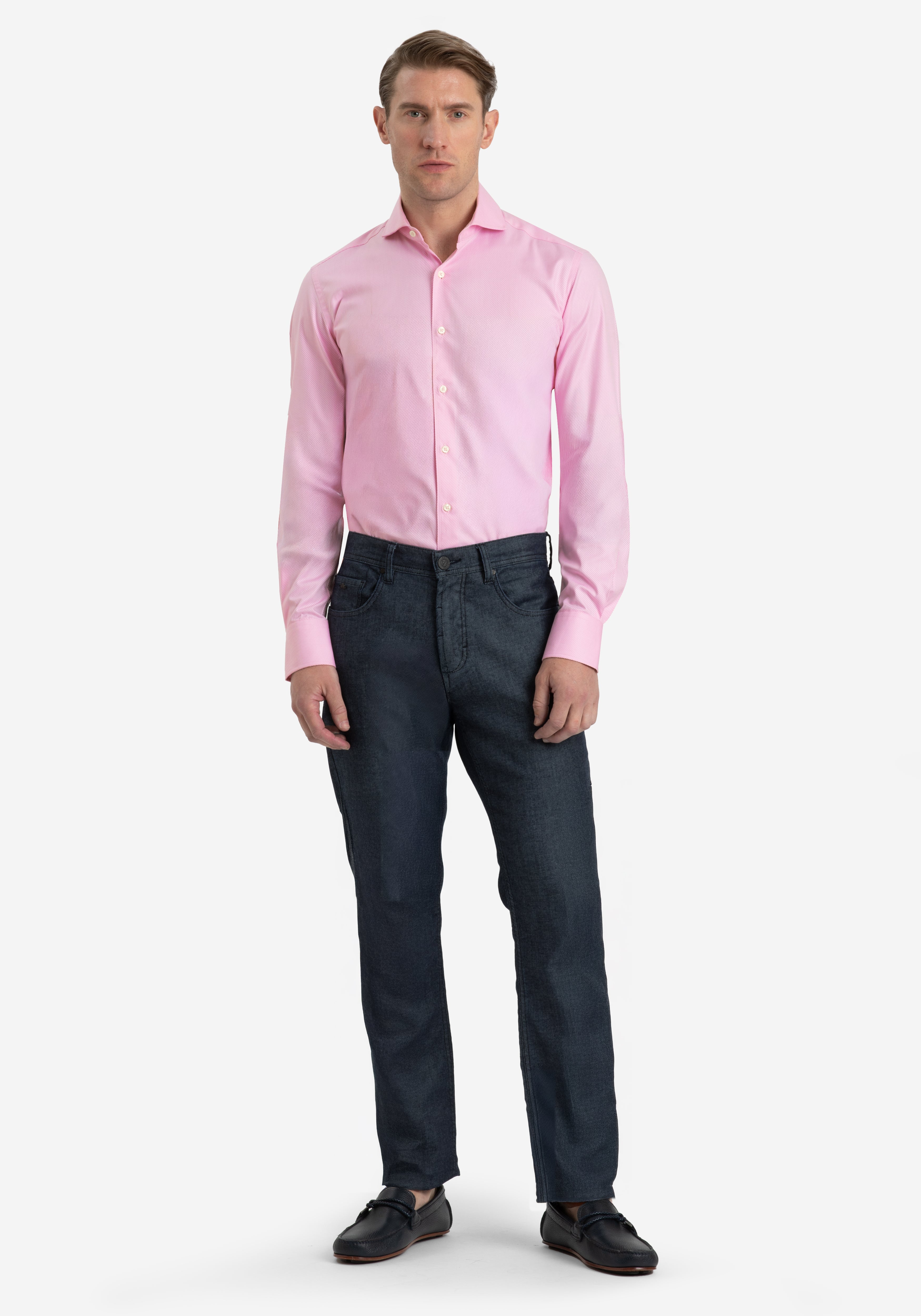 Bloom Pink Stripe Signature Twill Shirt