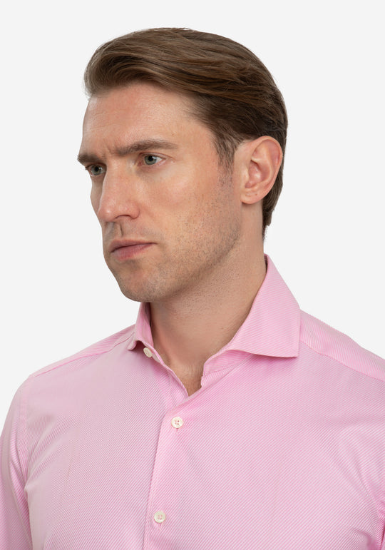 Bloom Pink Stripe Signature Twill Shirt