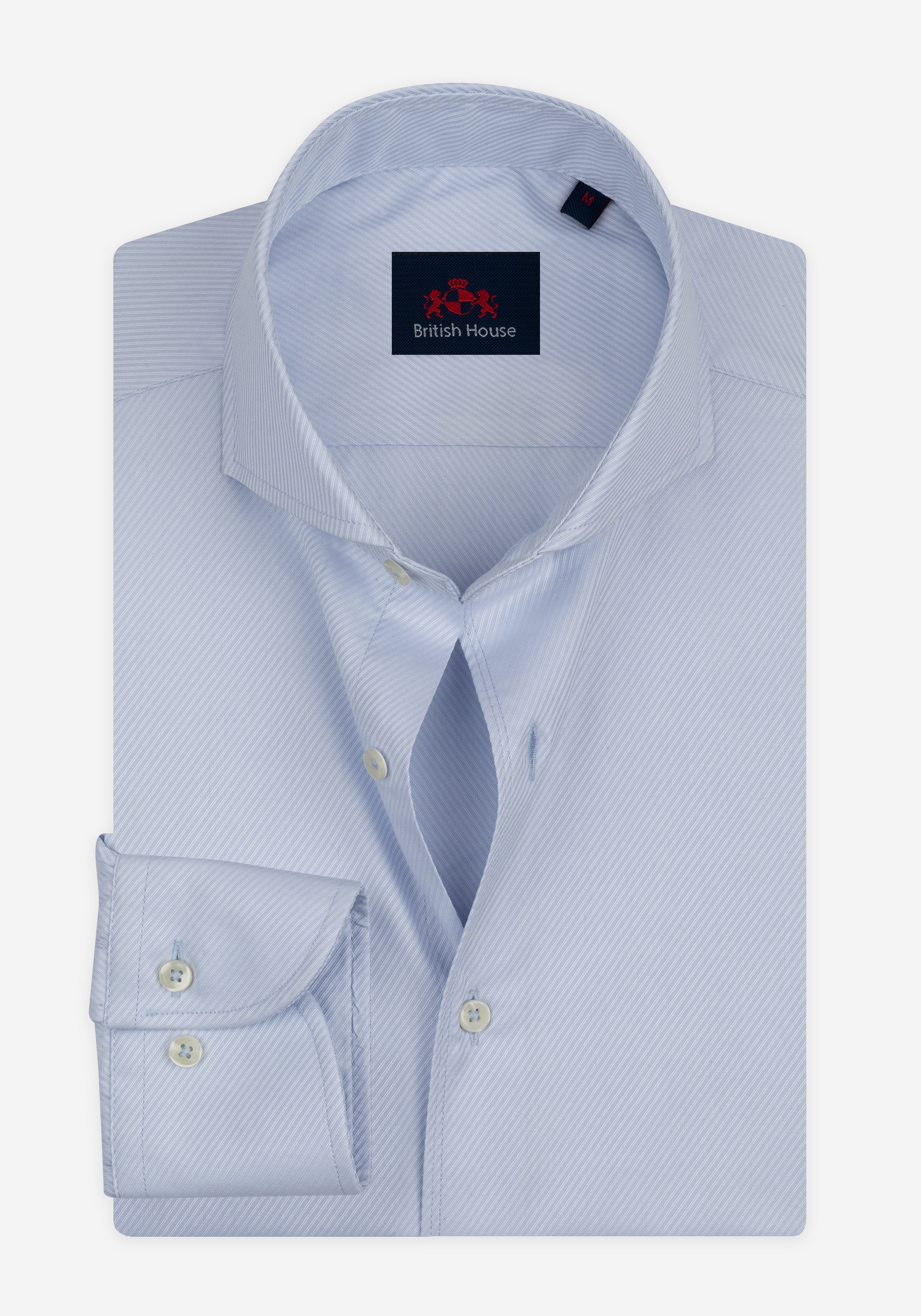 Whisper Blue Stripe Signature Twill Shirt
