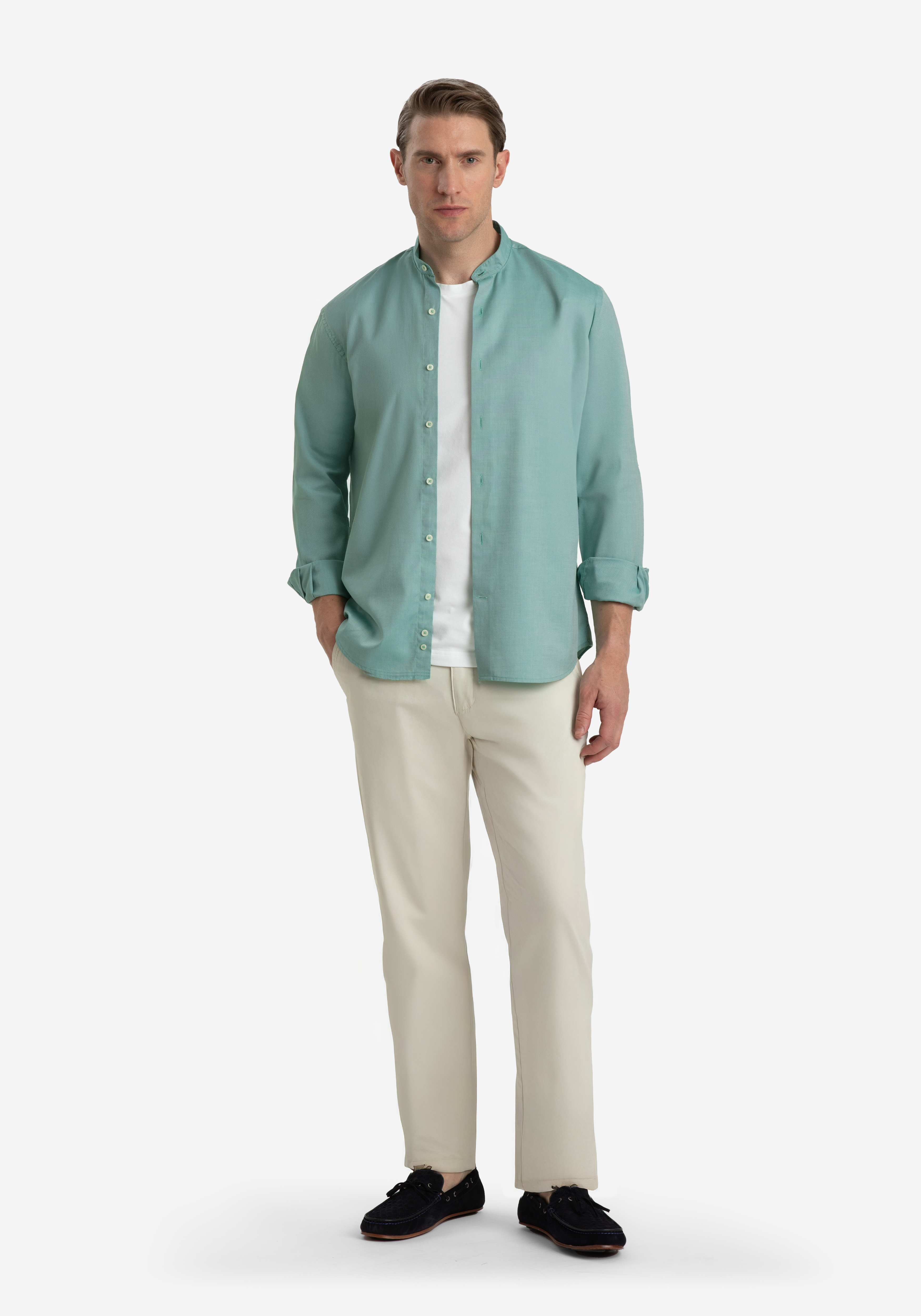 Arctic Green Washed Oxford Shirt