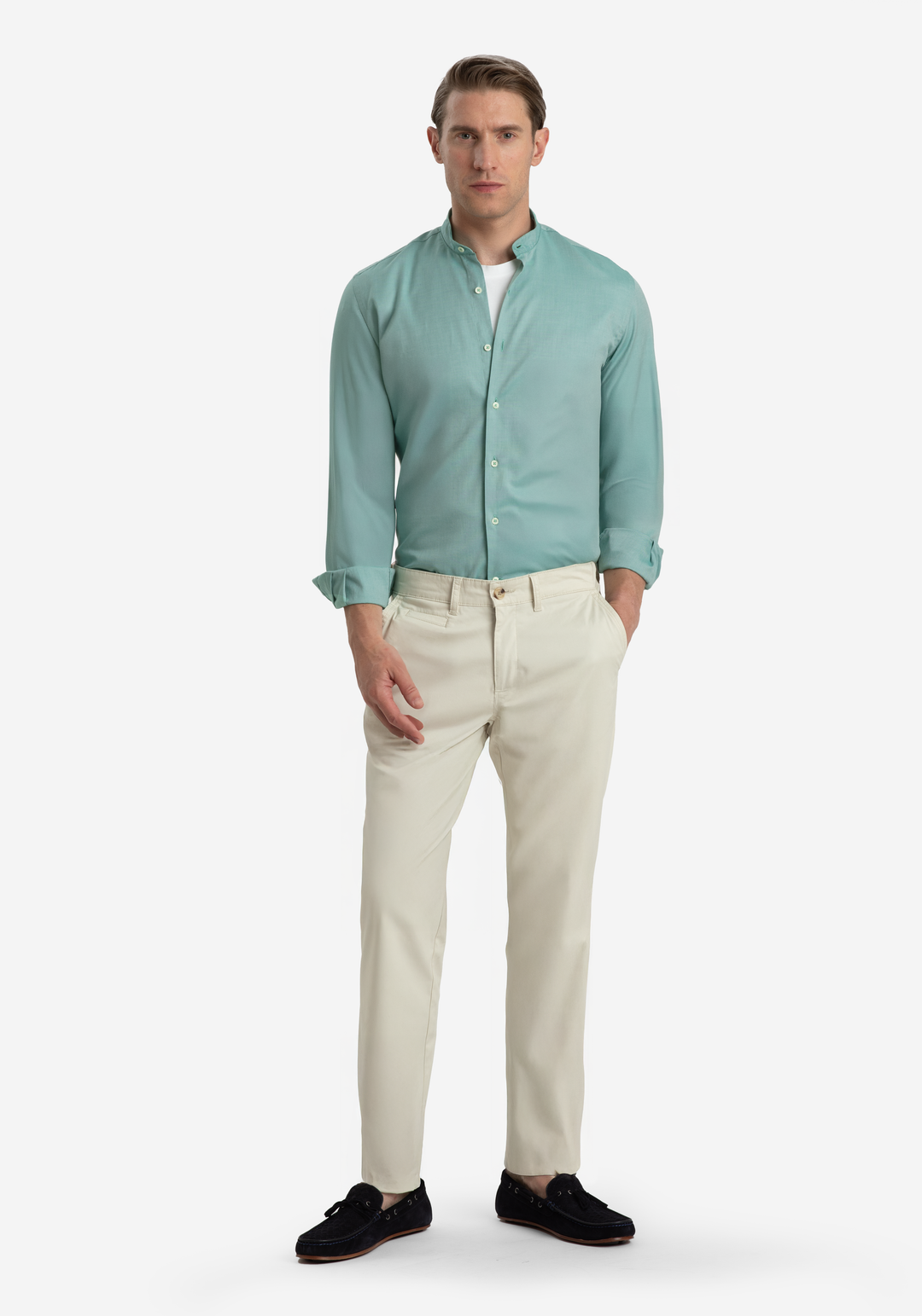 Arctic Green Washed Oxford Shirt