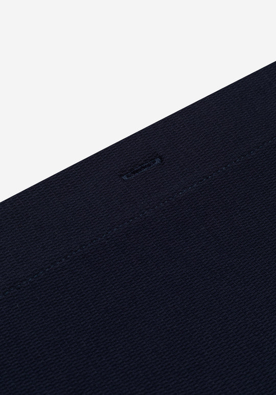 Noir Navy Knitted 4-Way Stretch Shirt
