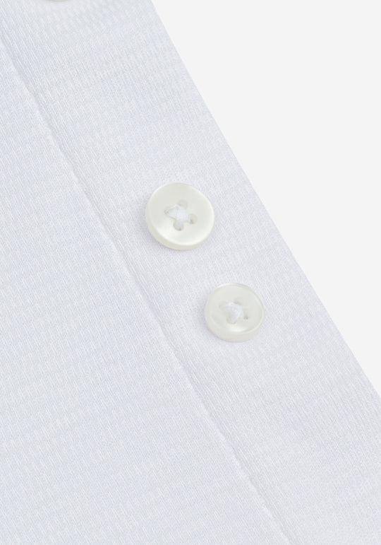 Pure White Knitted 4-Way Stretch Shirt