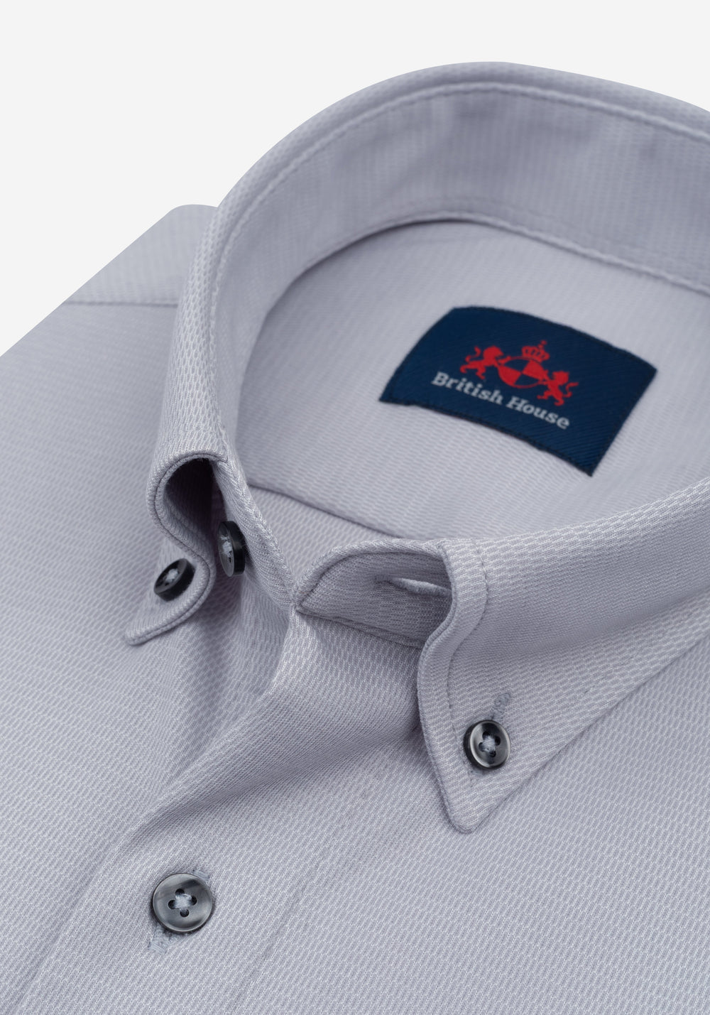 Lunar Grey Knitted 4-Way Stretch Shirt