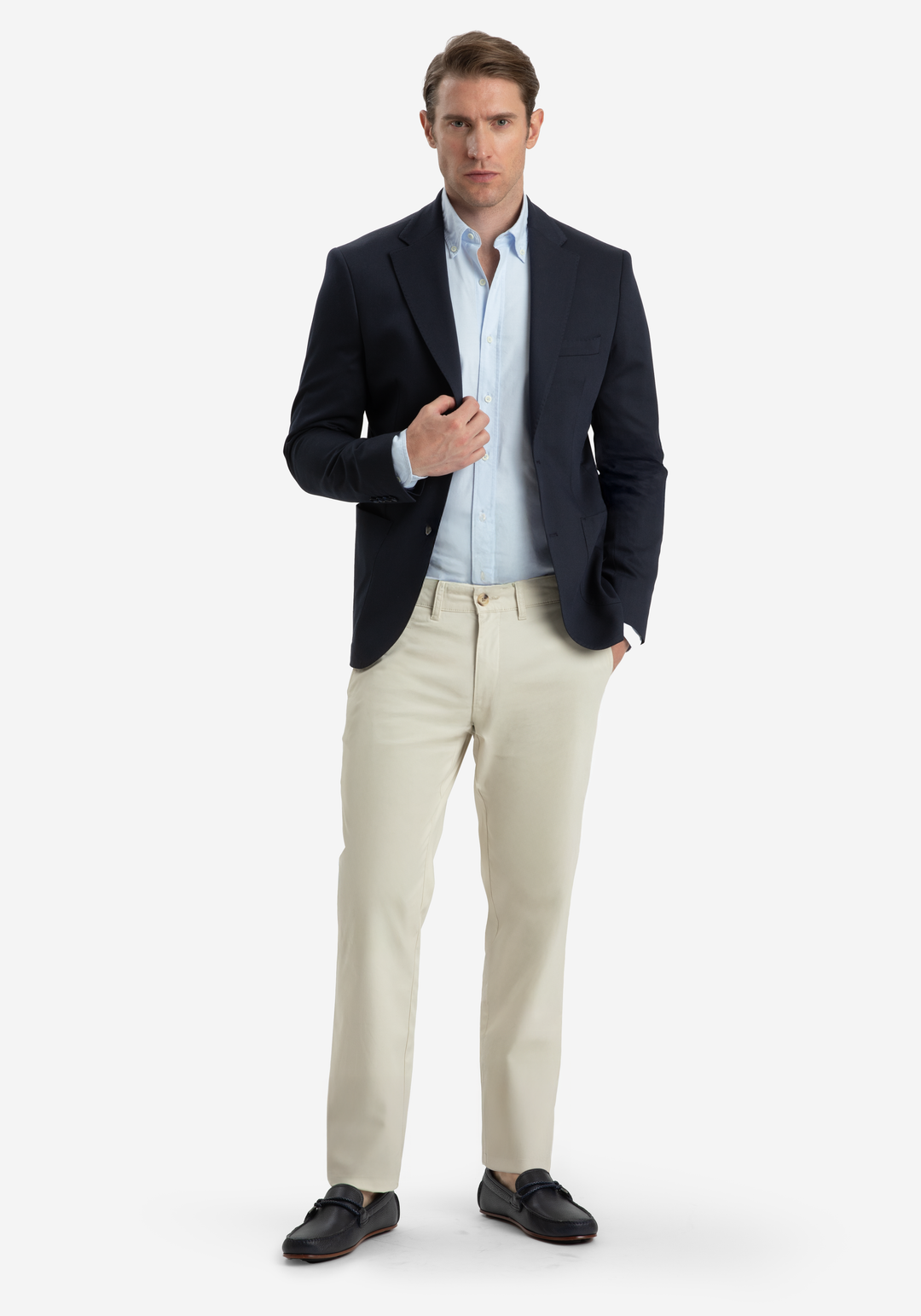 Contemporary Fit Admiral Blue Ravello Blazer