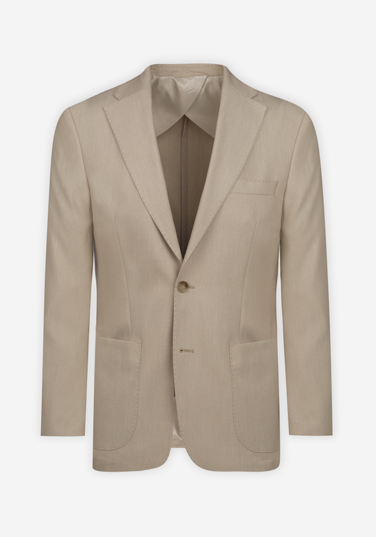 Contemporary Fit Velour Beige Ravello Blazer