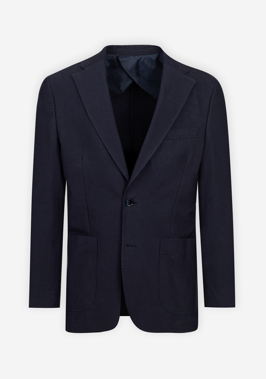 Midnight Navy Linen Blend Blazer