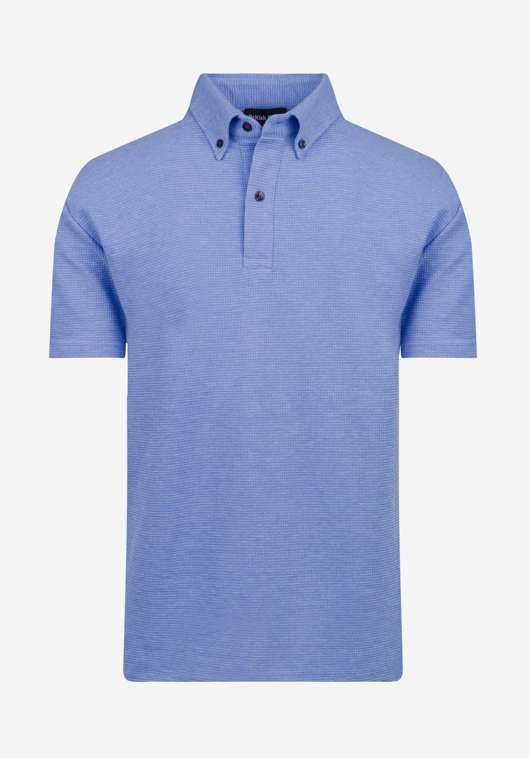 Bayside Blue Waffle Polo Shirt