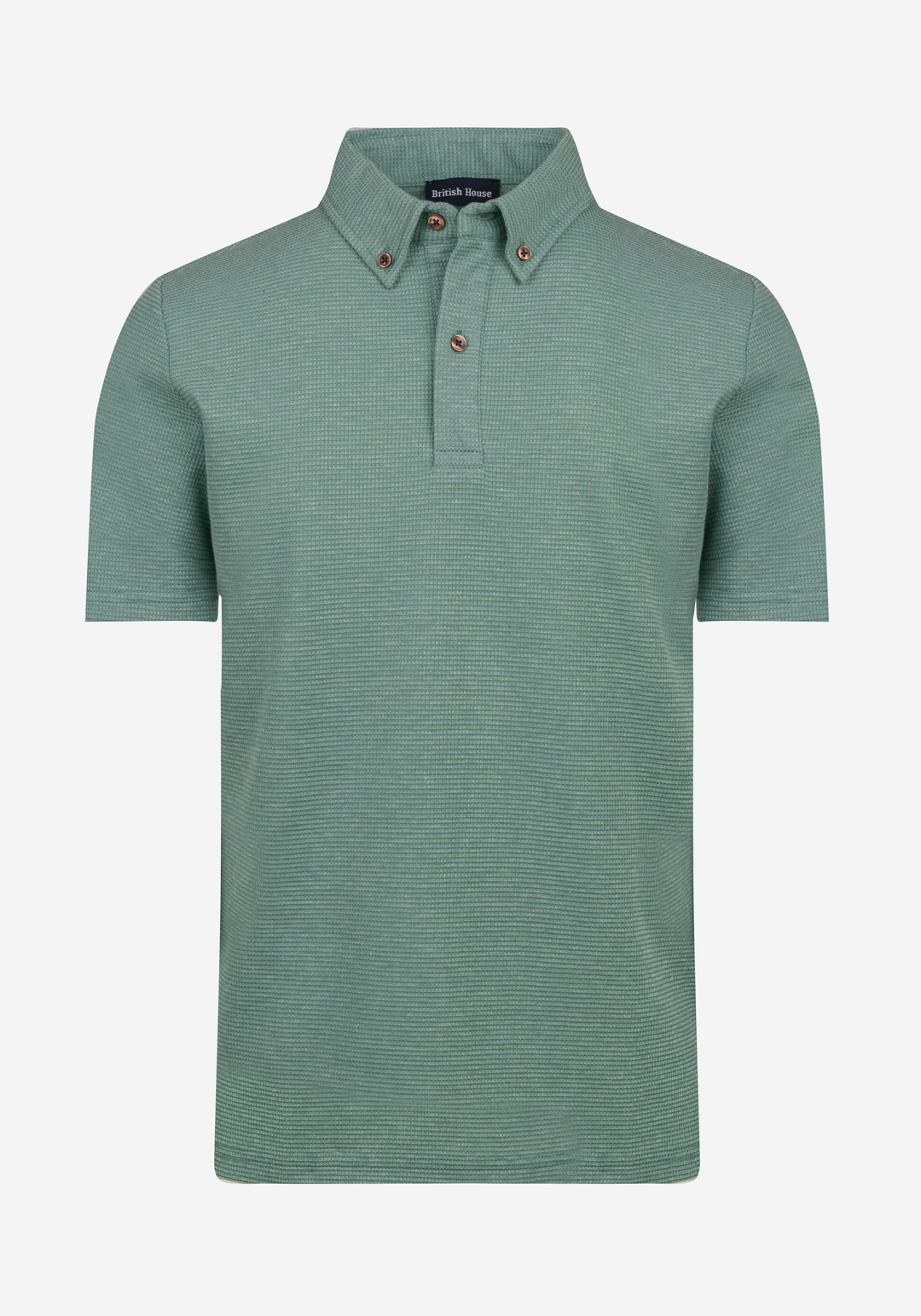 Vintage Mint Waffle Polo Shirt