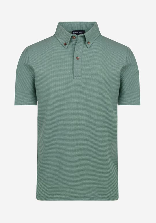Vintage Mint Waffle Polo Shirt