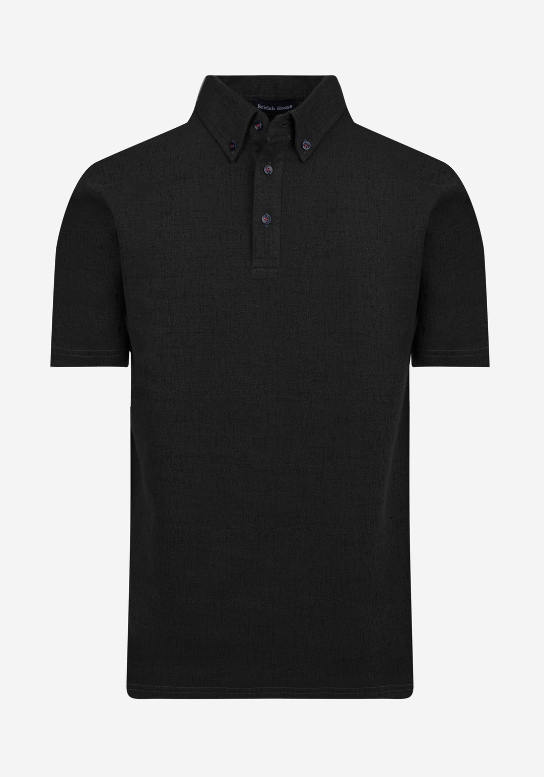 Eclipse Black Jacquard Polo Shirt