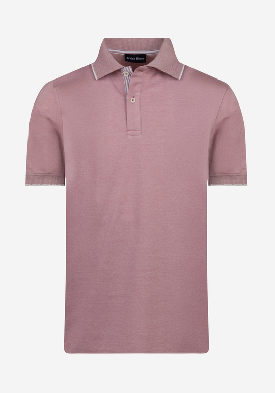 Muted Rose Cotton Polo Shirt