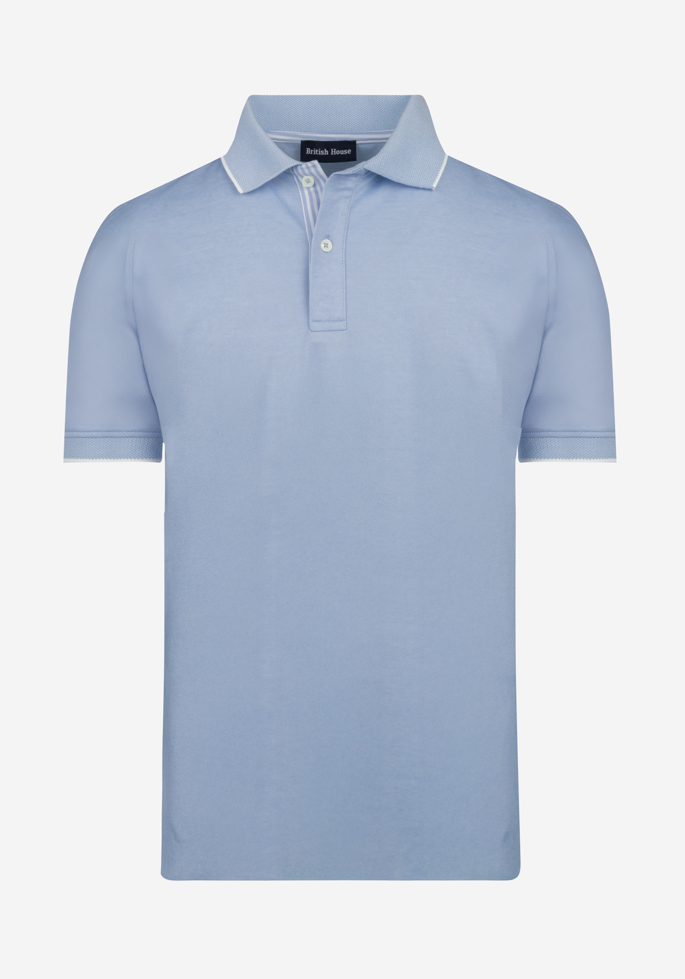 Powder Blue Cotton Polo Shirt