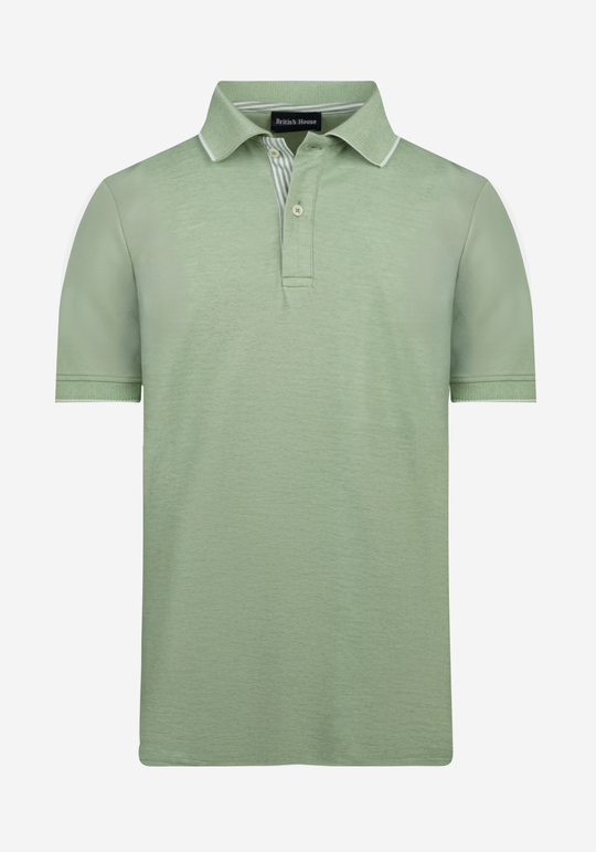 Sage Green Cotton Polo Shirt