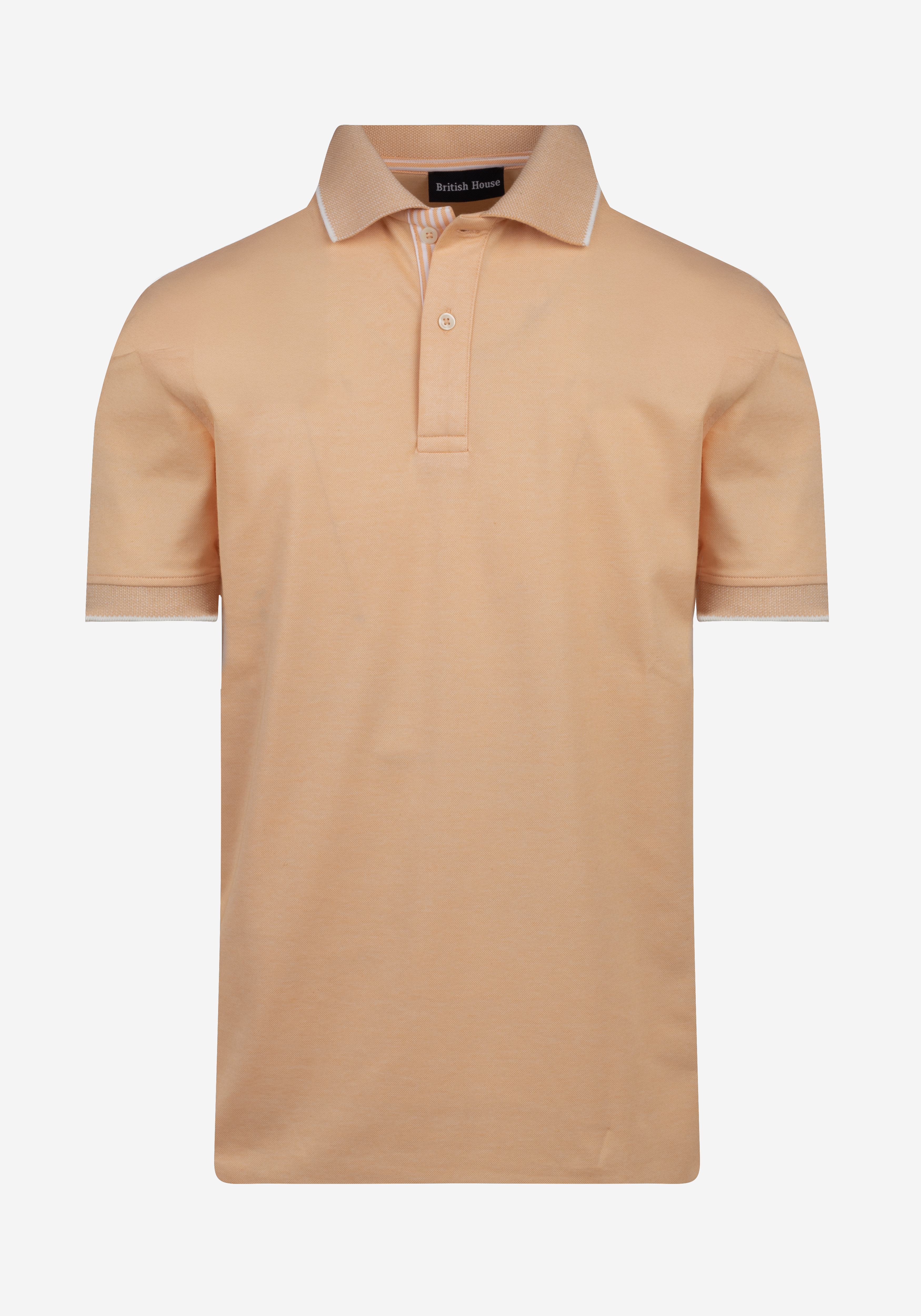Apricot Orange Cotton Polo Shirt
