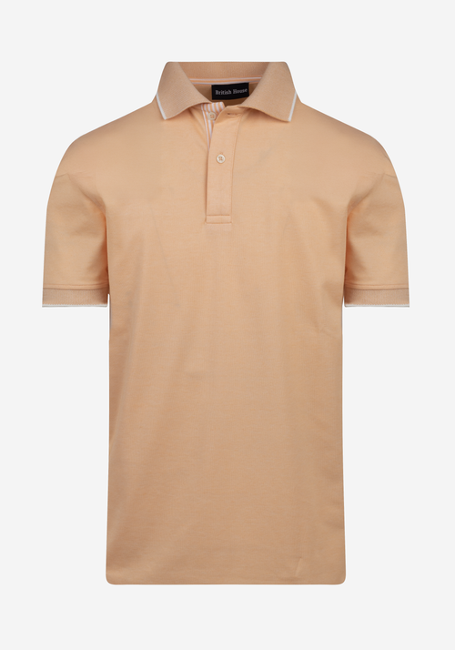 Apricot Orange Cotton Polo Shirt