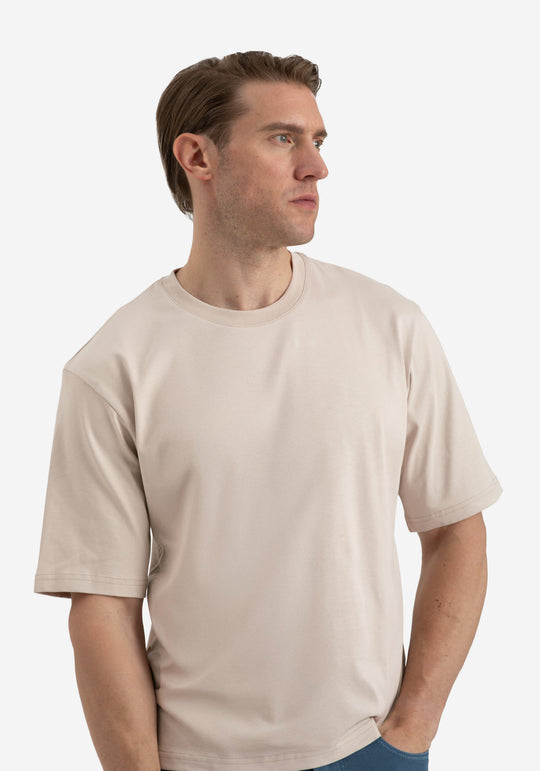 Pale Beige Over-Sized T-Shirt