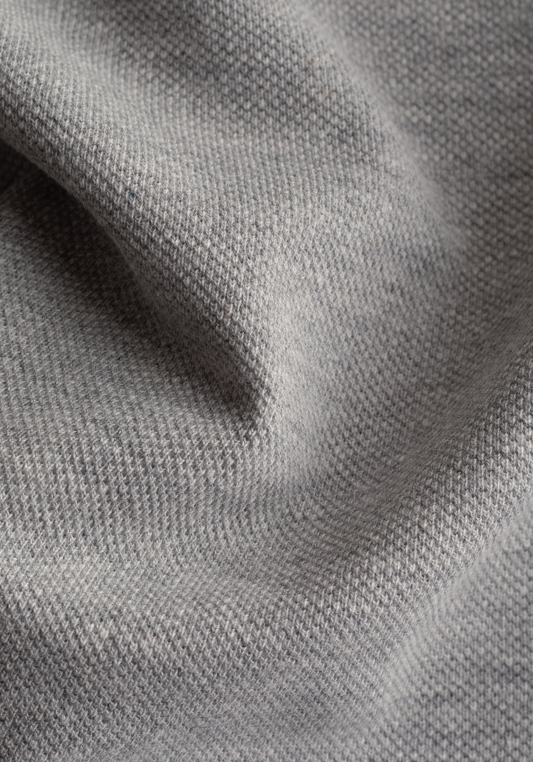 Soft Grey Cotton Polo Shirt