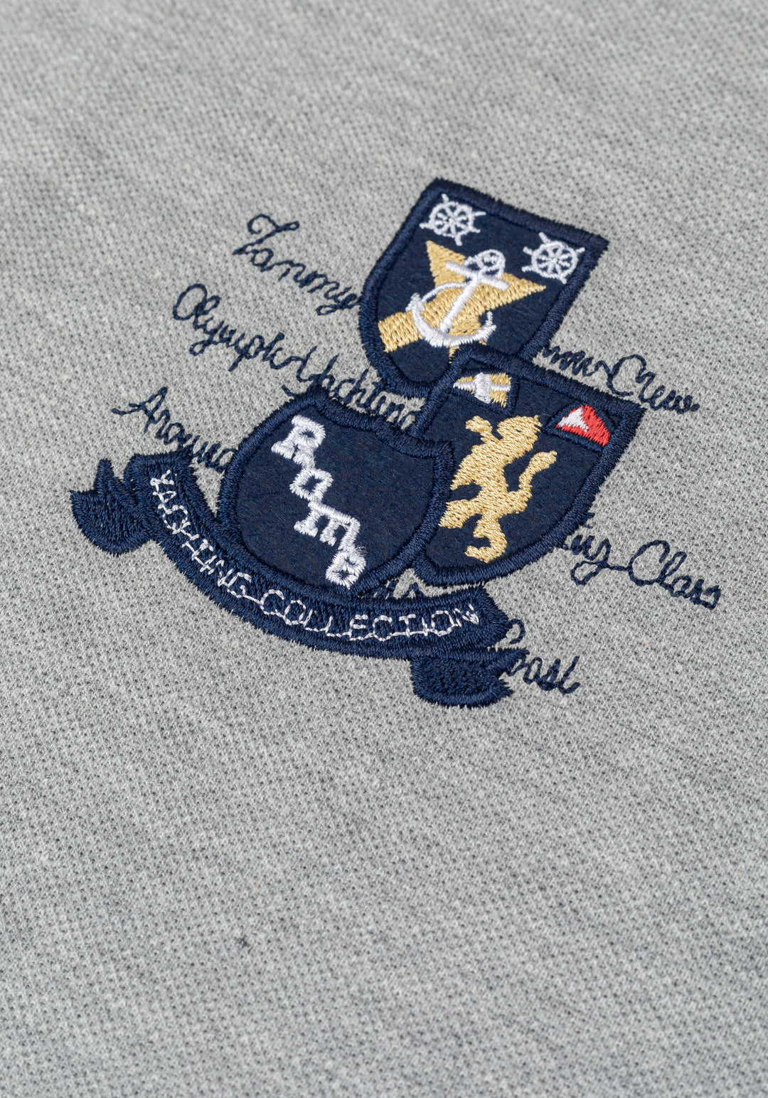 Soft Grey Cotton Polo Shirt