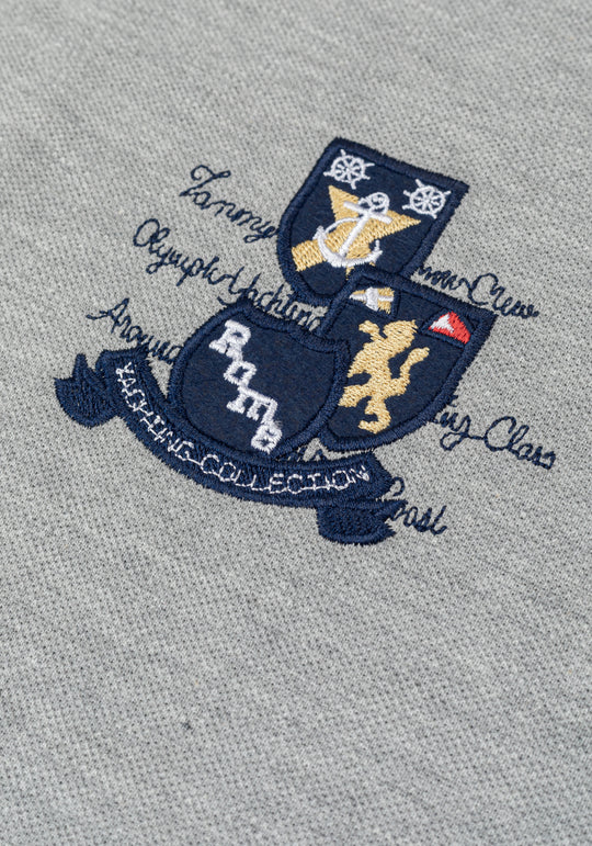 Soft Grey Cotton Polo Shirt