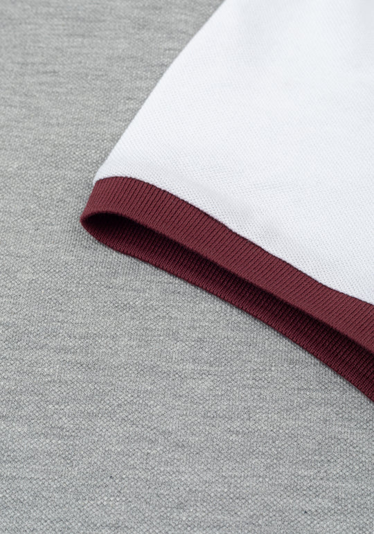 Soft Grey Cotton Polo Shirt