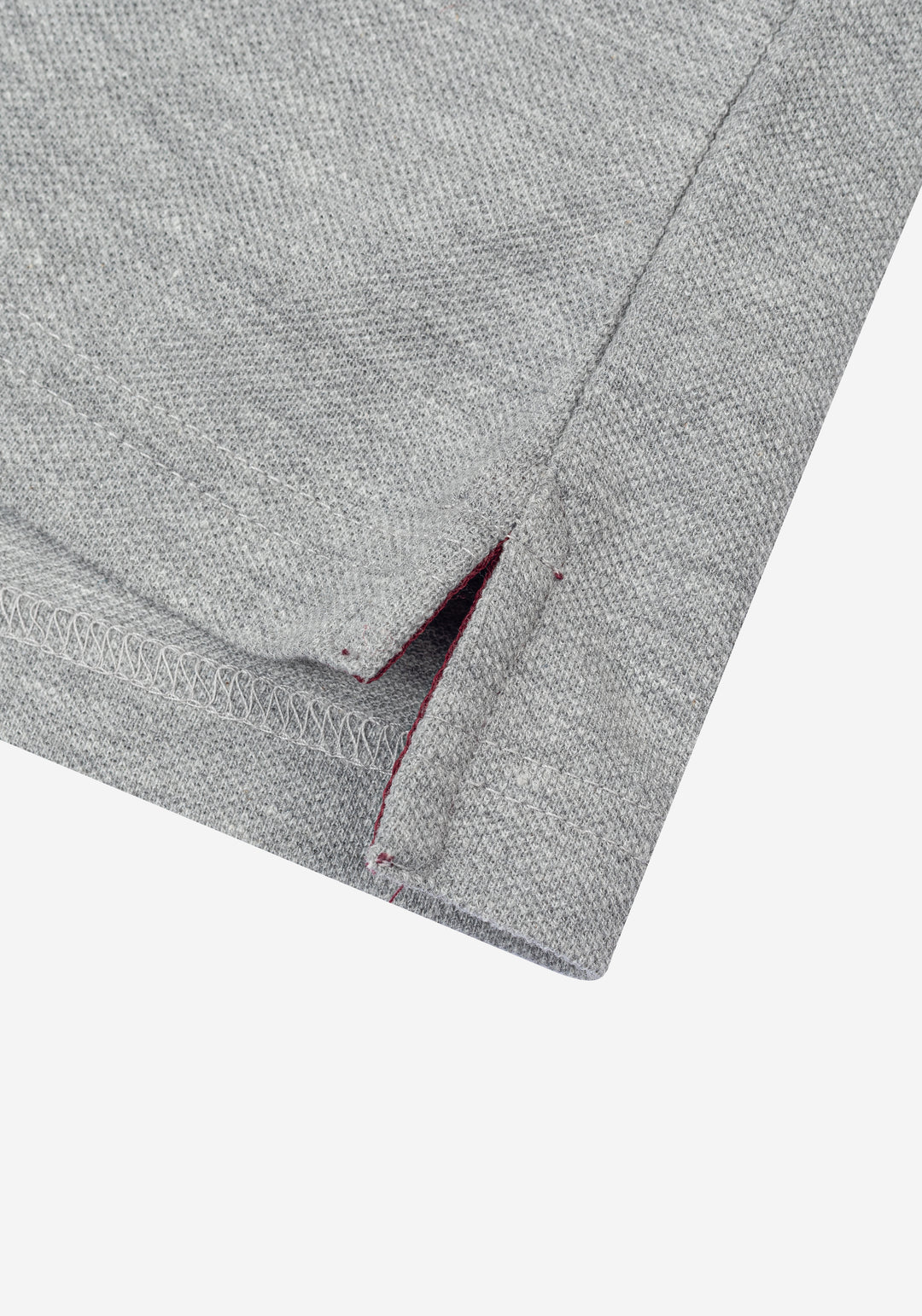 Soft Grey Cotton Polo Shirt