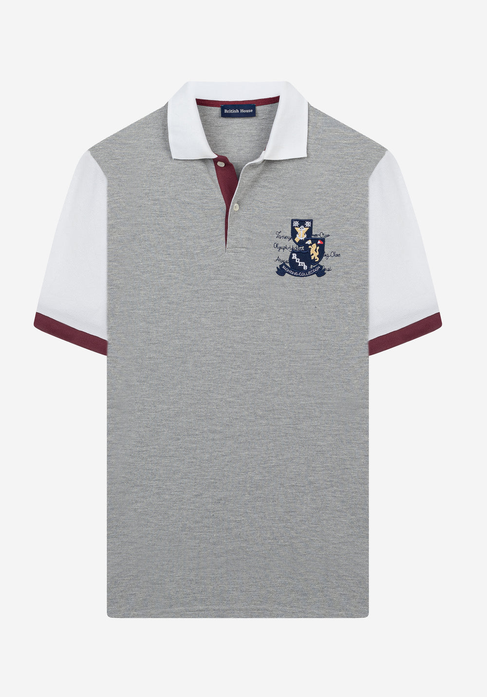 Soft Grey Cotton Polo Shirt