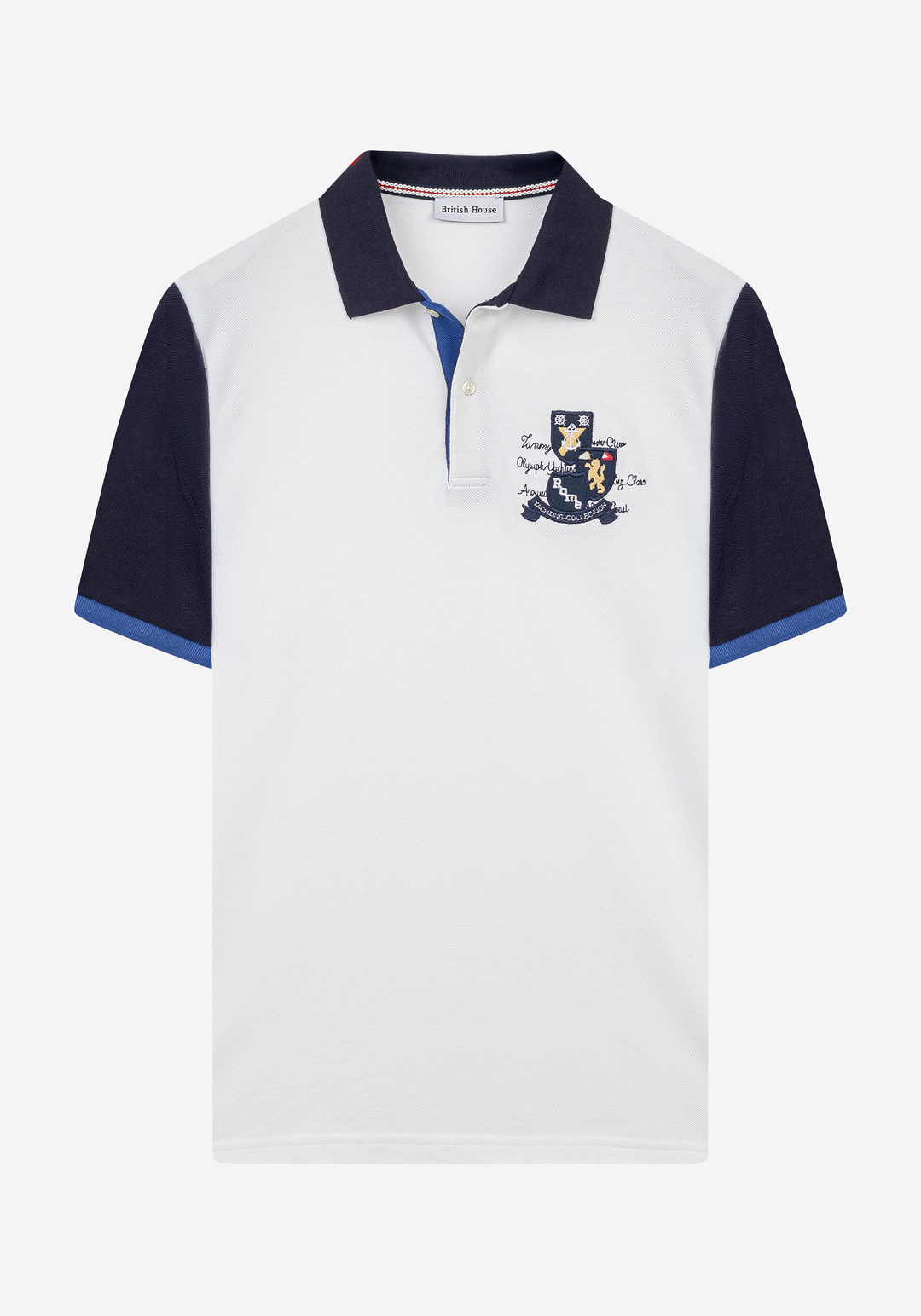 Crisp White Cotton Polo Shirt
