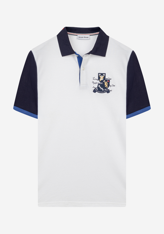 Crisp White Cotton Polo Shirt