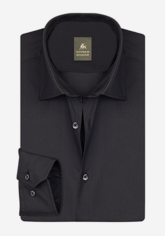 Jet Black Poplin Shirt