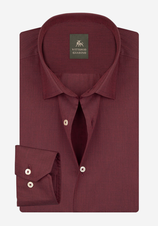 Dark Burgundy Poplin Shirt